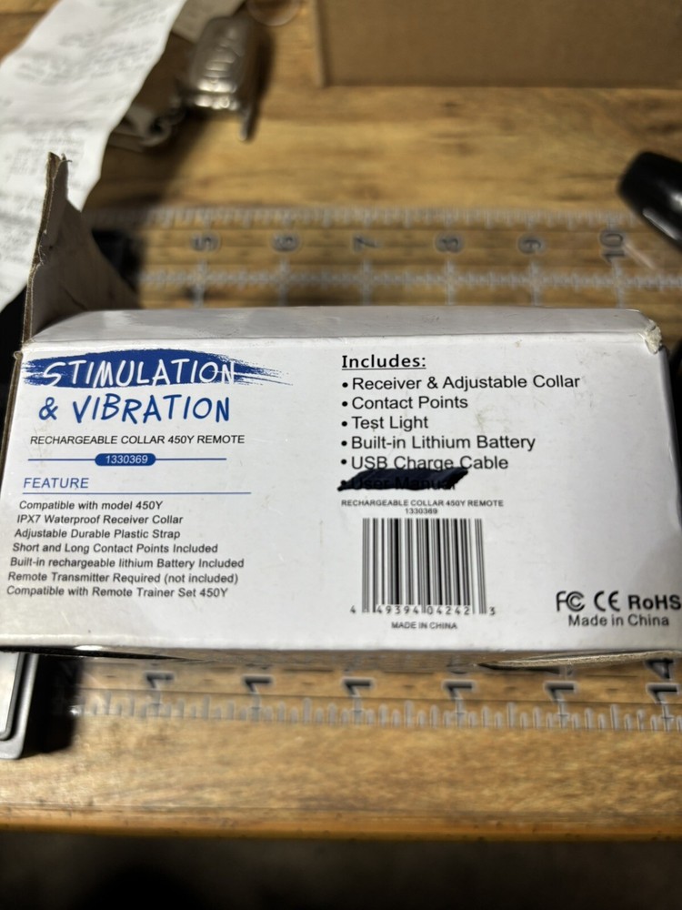 STIMULATION AND VIBRATION RECHARGEABLE DOG COLLAR - 3 Training Modes