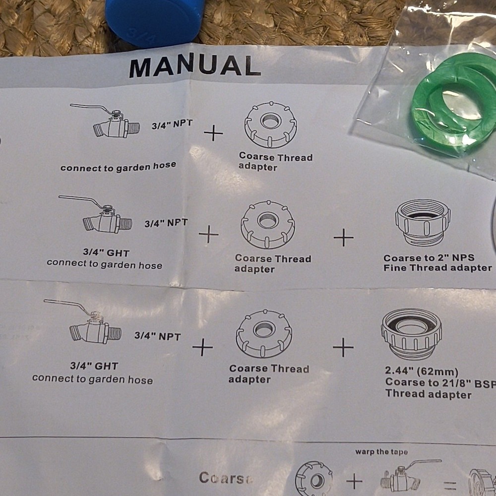 Plumbing Kit Valve And Adapters