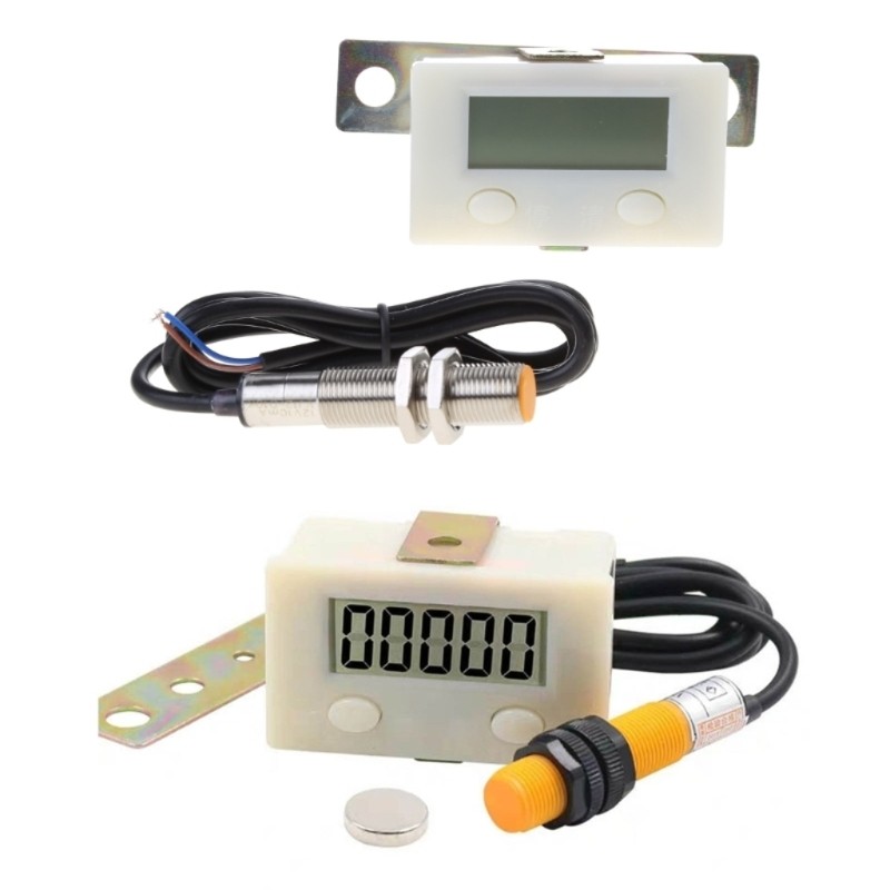 5 Digit Electronic Counter LCD Display Totalizer Induction Punch Counte