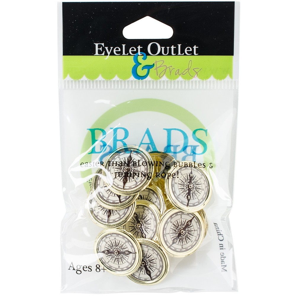 Eyelet Outlet QBRD2-14  Shape Brads 12/Pkg-Compass
