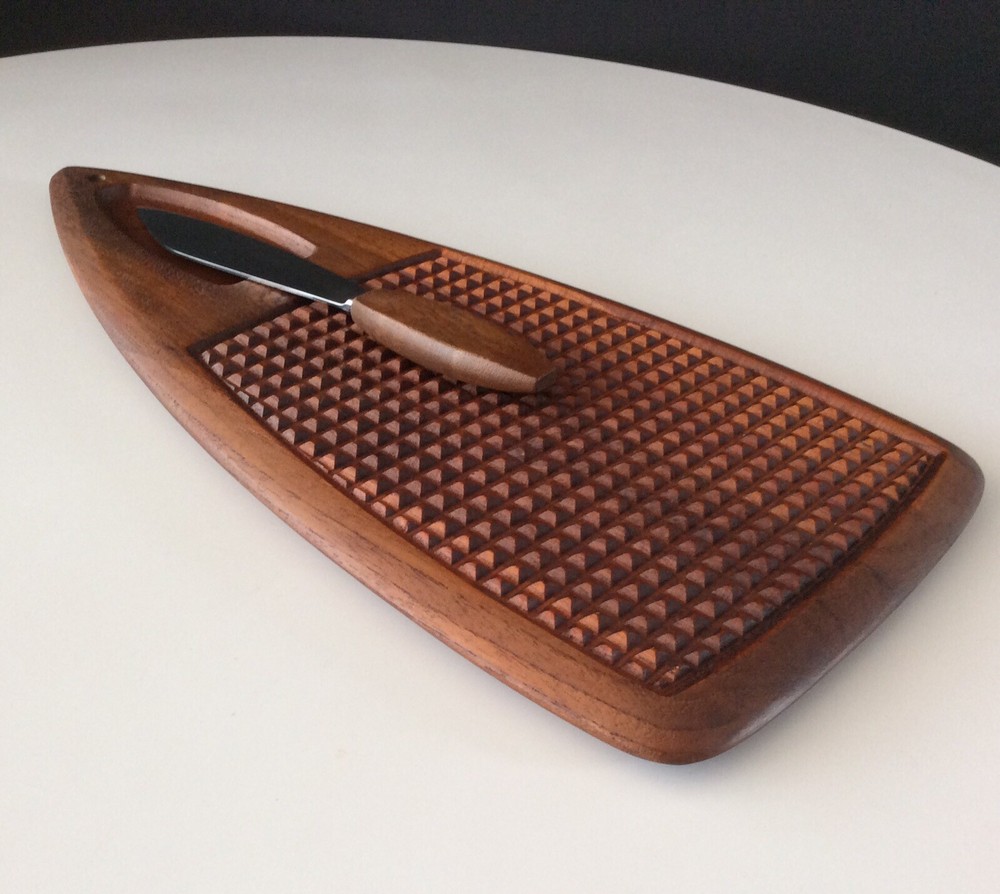 Danish Modern Mid Century Digsmed Denmark Solid Teak Cheese/Meat Cutting Board
