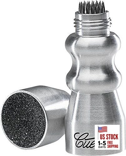 Billiard/Pool Cue Accessory: Bowtie 3-in-1 Billiard Cue Tip Tool Silver - Old