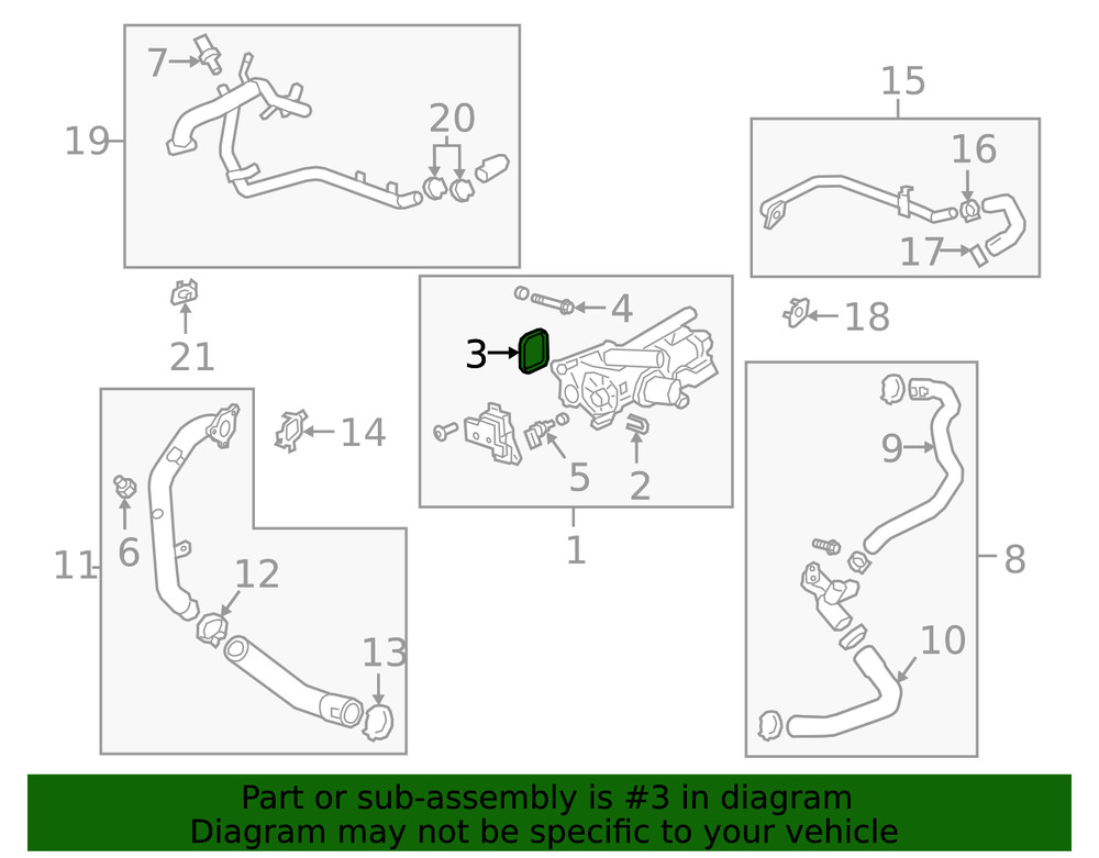 Genuine GM Engine Coolant Outlet O-Ring 55487817