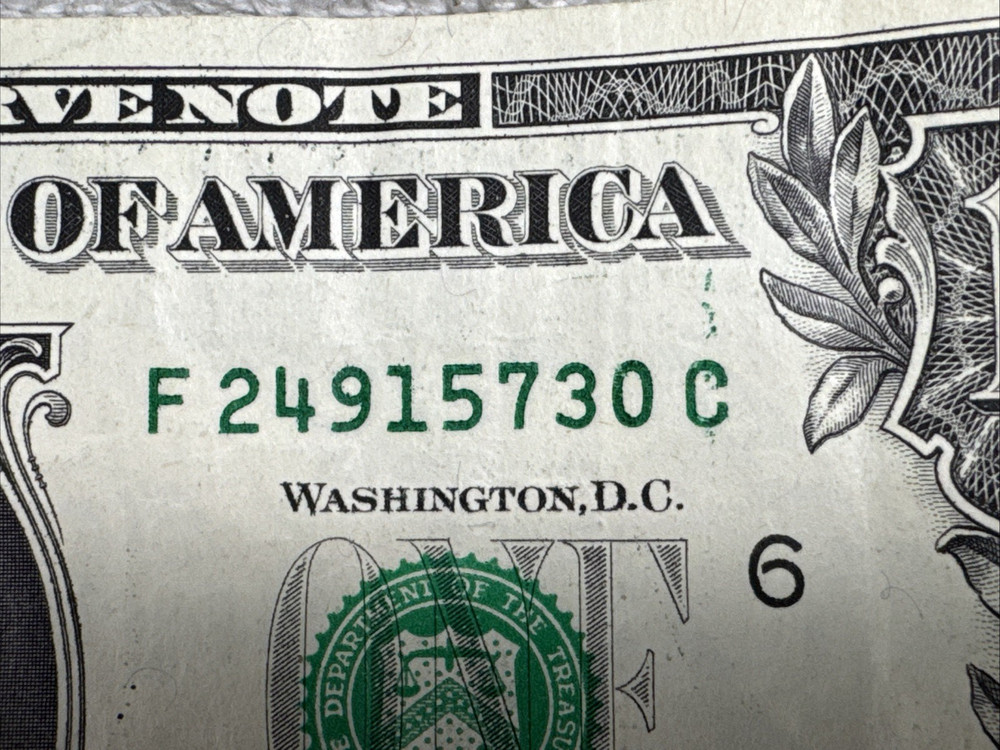 2021 $1 Error Note Heavy Over Inking & Ink Smear