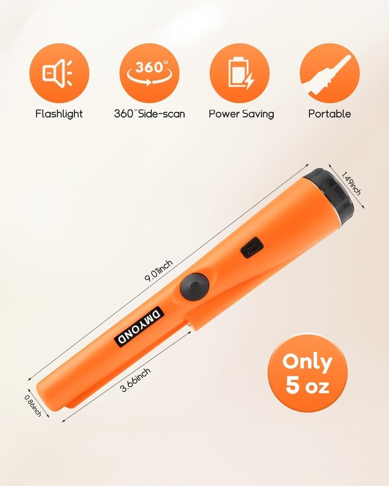 Portable Waterproof Handheld Pinpointer - High Sensitivity for Quick Detection