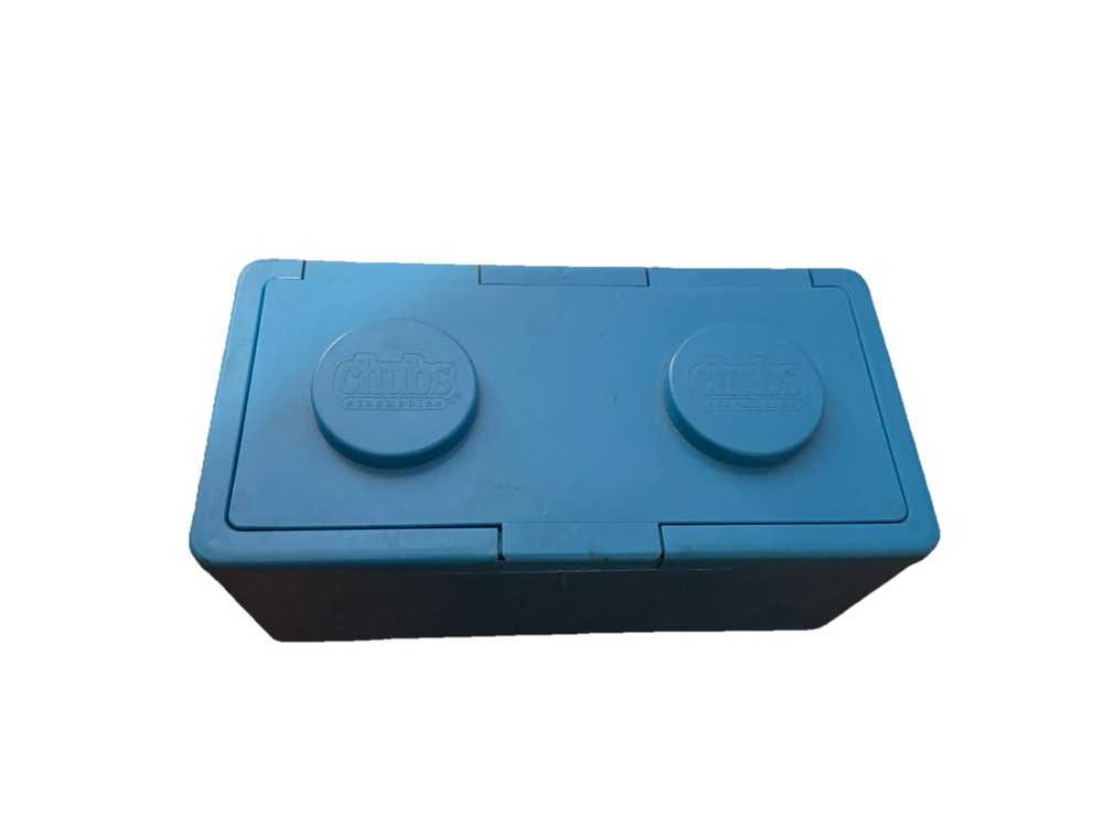 Chubs Blue Stackable Plastic Storage Container Brick Toy Organizer