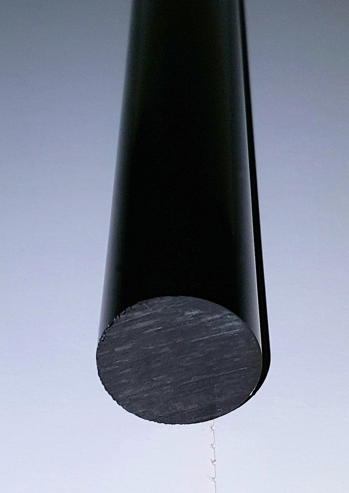 SOLID OPAQUE BLACK ACRYLIC PLEXIGLASS LUCITE ROD 1” DIAMETER 24” INCH LONG clear