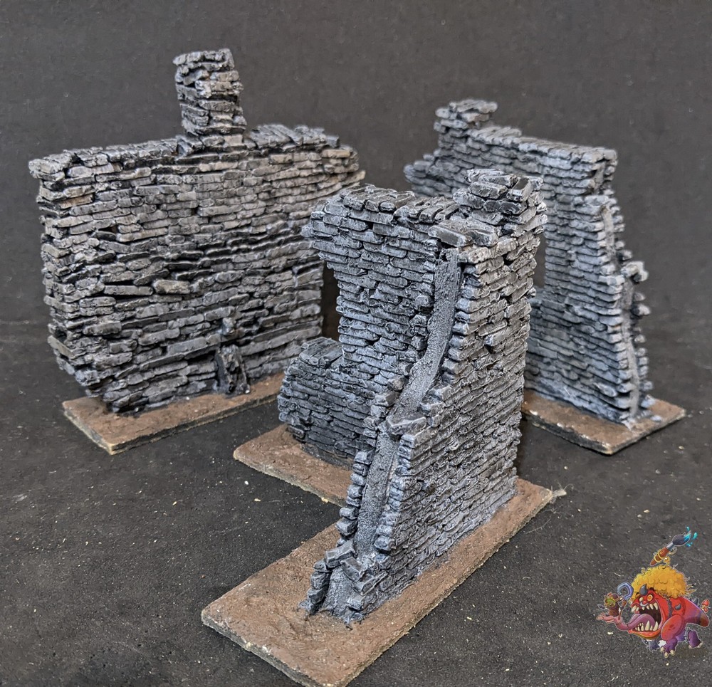 Castle Ruins wargaming terrain sceanery Painted