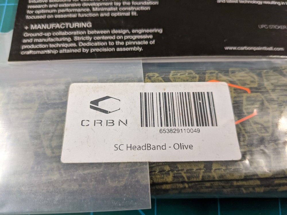 CARBON SC Head Band. OLIVE. BNIB. Rare!