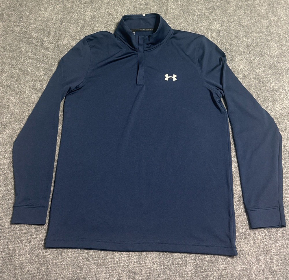 Under Armour Golf Mens Navy Blue 1/4 Zip Pullover small