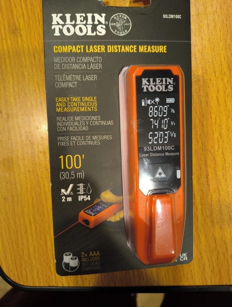 Klein Tools 93LDM100C Compact Laser Distance Measure