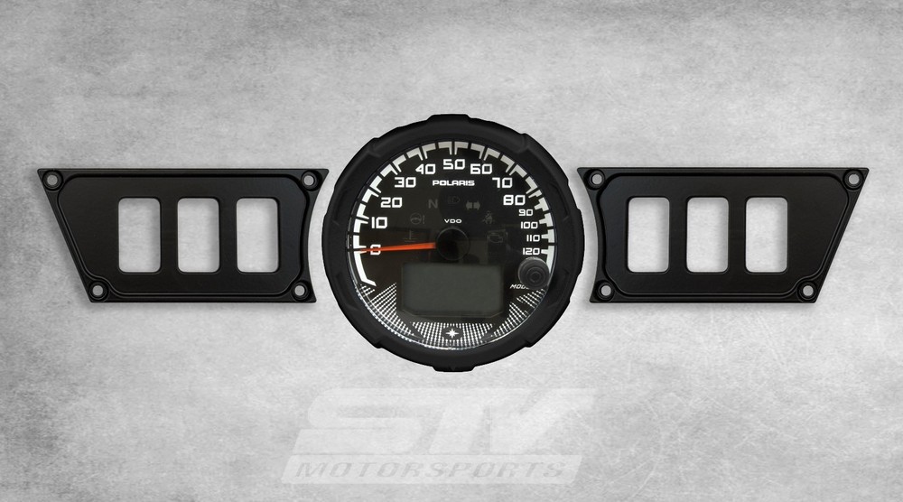6 switch dash panel for Polaris RZR XP 900 2015-2018 Black