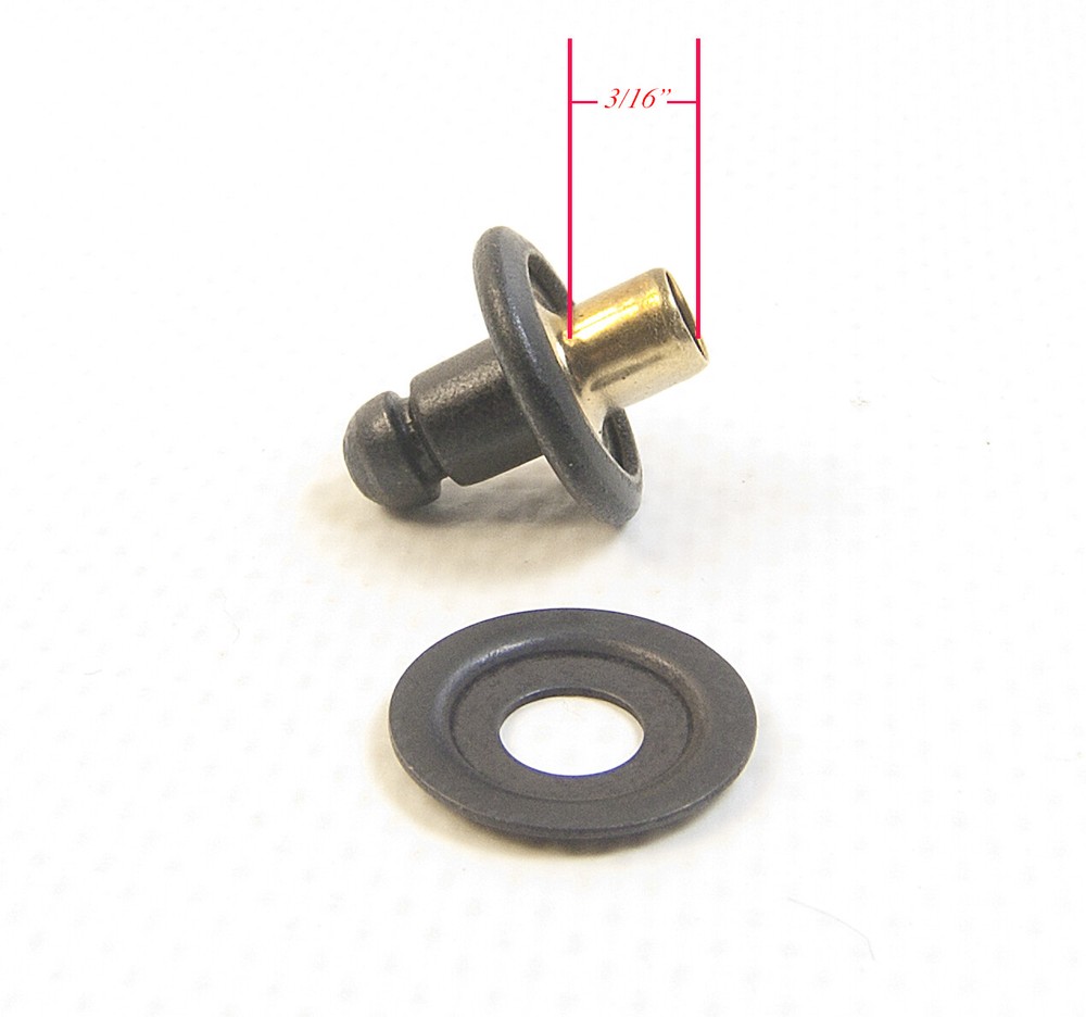 Lift The Dot Stud & Socket w/ Backing Plates, Black Oxide, 5 Pc. Ships from USA