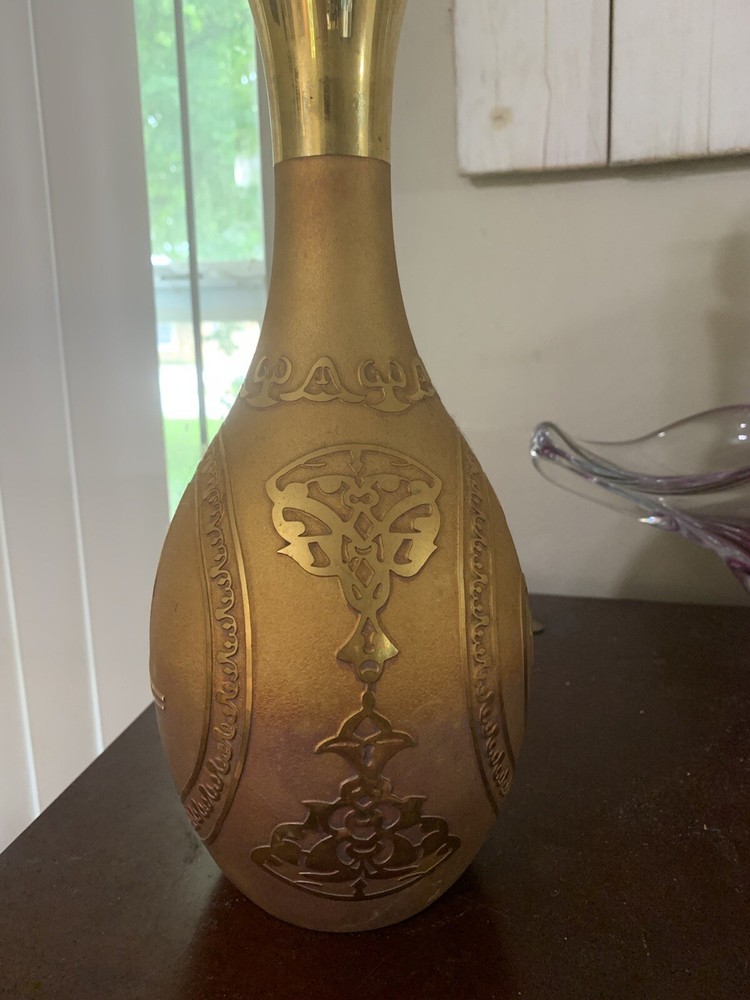 Pasabahce turkish Goldini vase