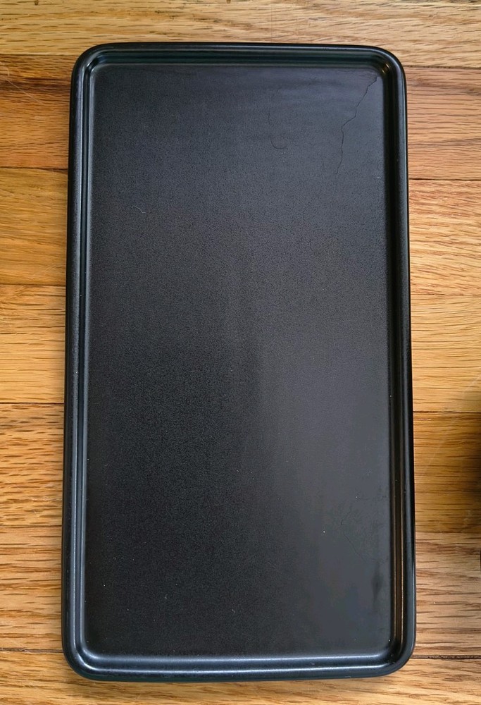 Thyme & Table Ribbed Ceramic Butter Dish with Lid Matte Black Modern Stoneware