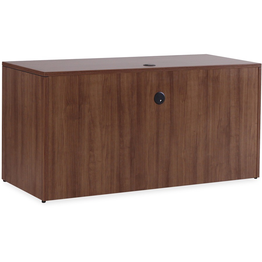 Lorell LLR69969 Walnut Laminate Credenza Shell 72"x24"x29.5"