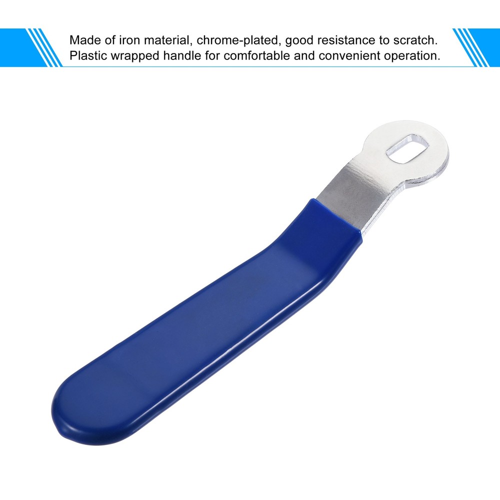 2Pcs Iron Chrome Plated Lever Handle Blue