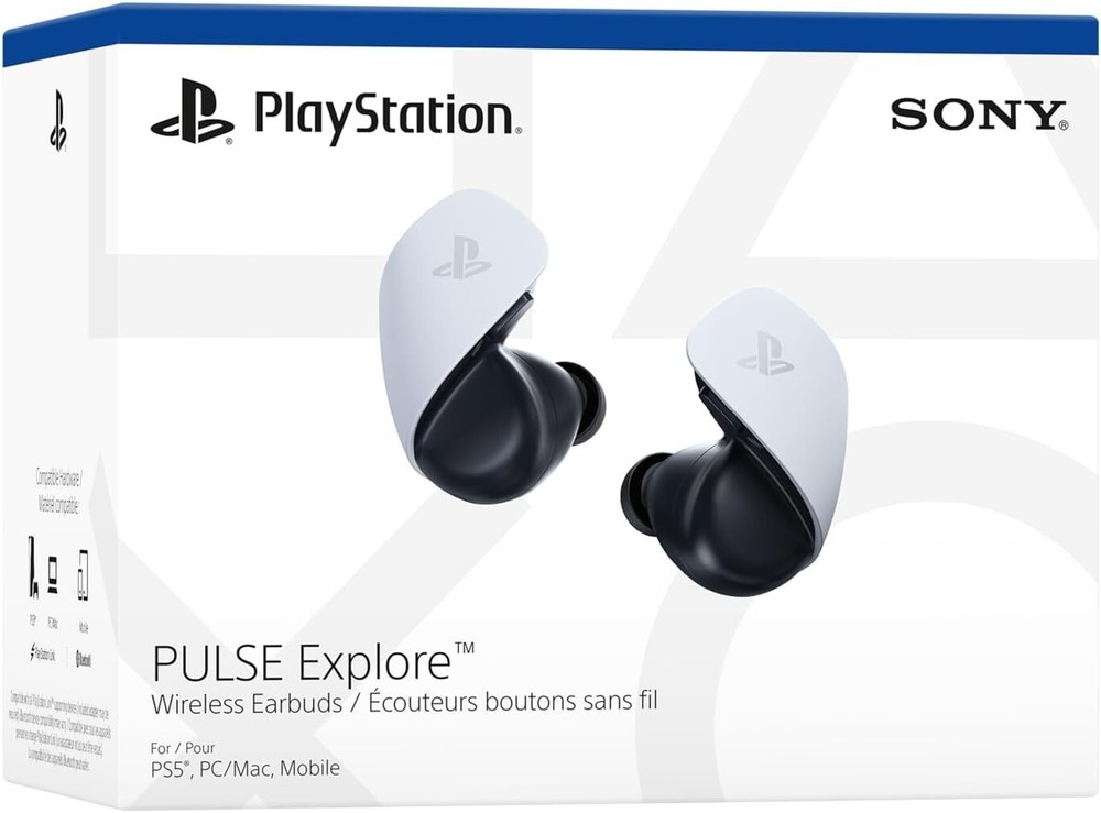 Sony Playstation PULSE Explore Wireless Earbuds PS5 - White - Very Good