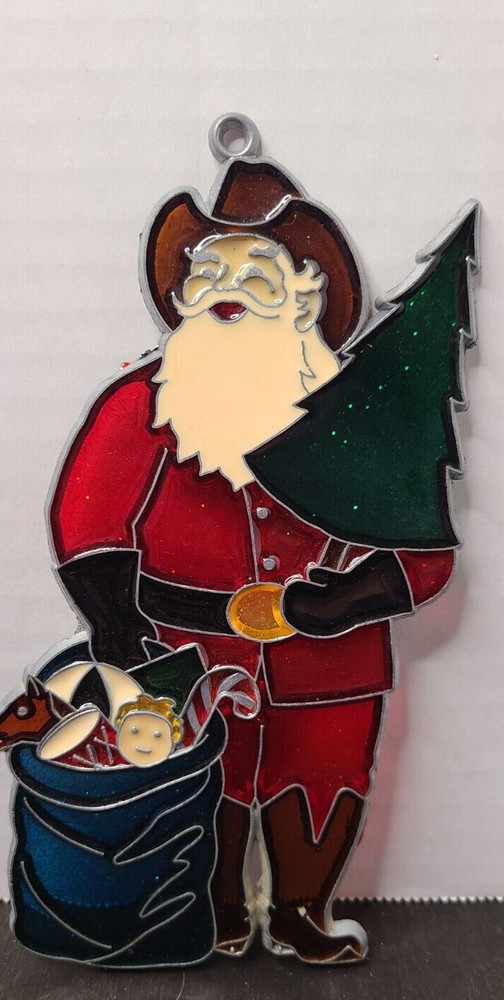 cowboy Santa suncatcher