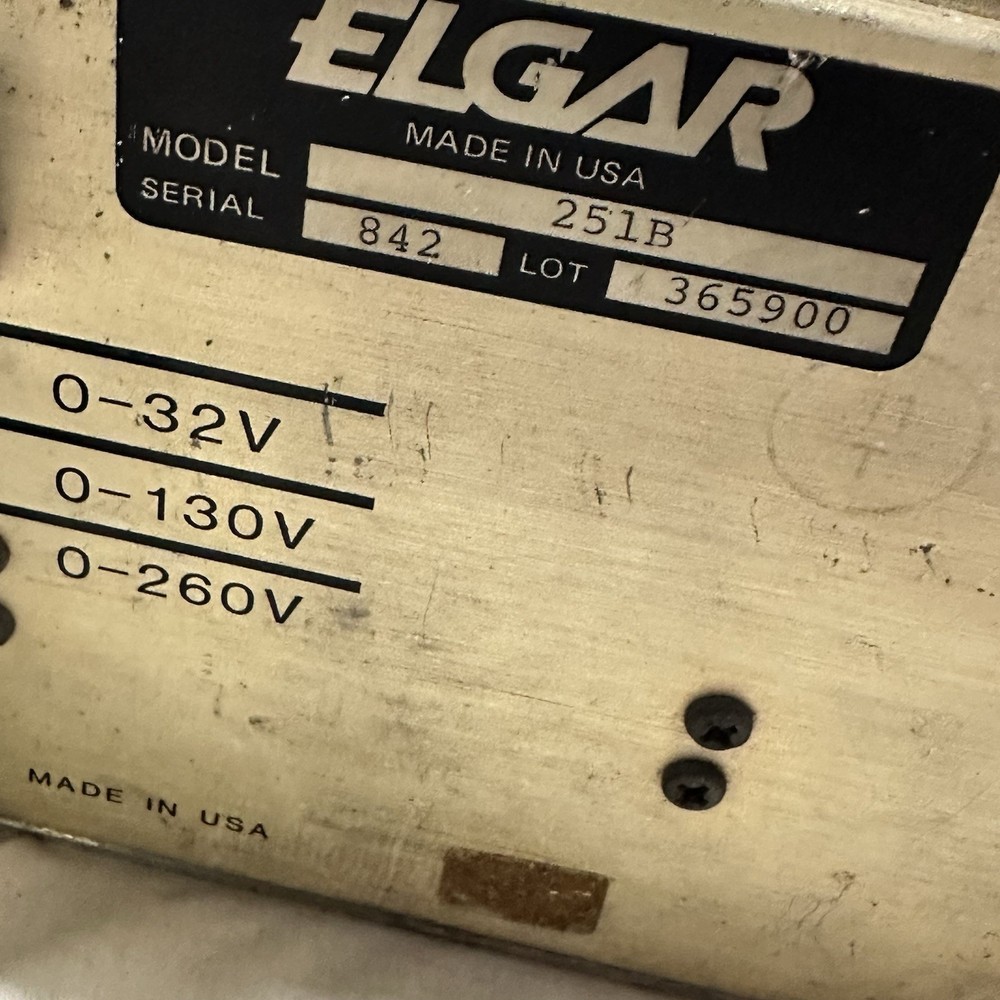 Elgar Corp Model 251B Series 400 Fixed Frequency Oscillator AC Power Source