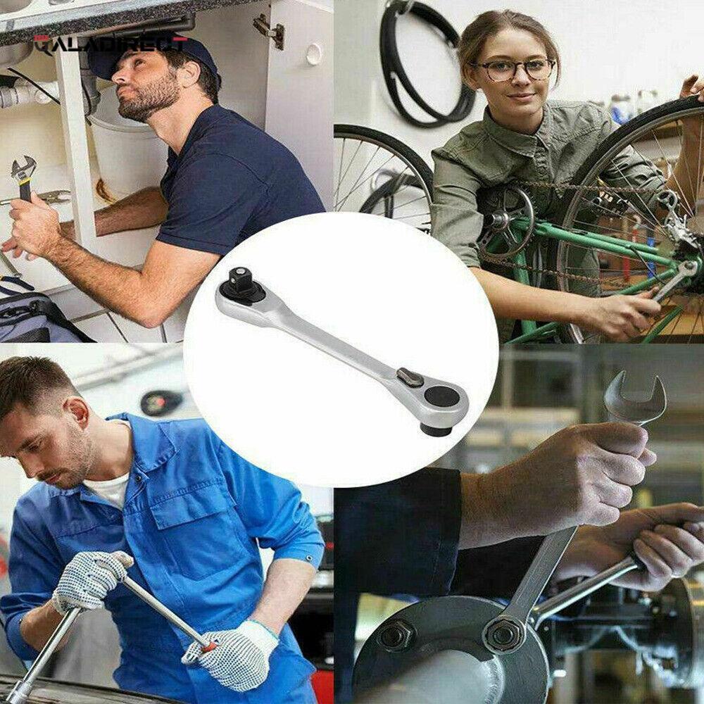 1/4" Mini Double-Ended Quick Socket Ratchet Wrench Rod Screwdriver Bit Tools NEW