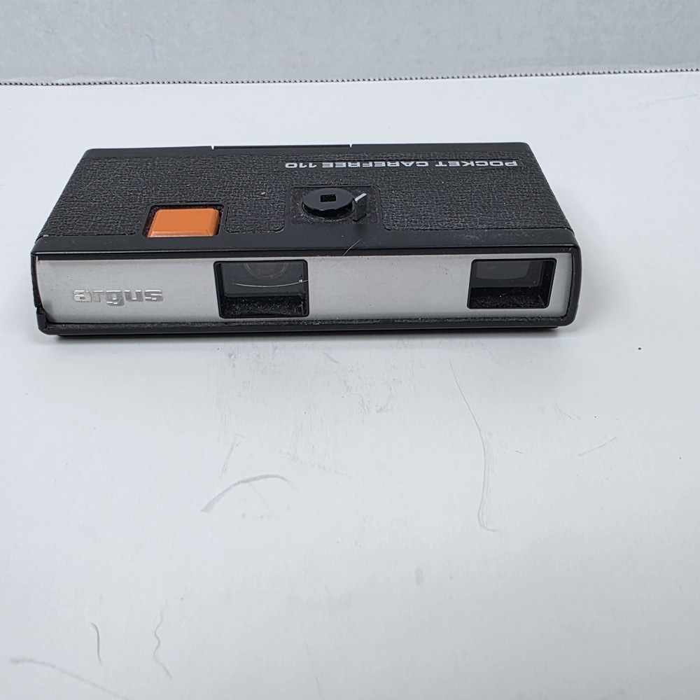 Argus Pocket Carefree 110 Camera Vintage Orange Button UNTESTED
