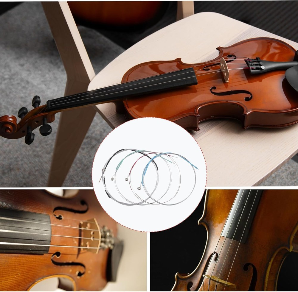 20 Pcs Violin Strings Full Set Violin Strings Universal String for 4/4 3/4 Size