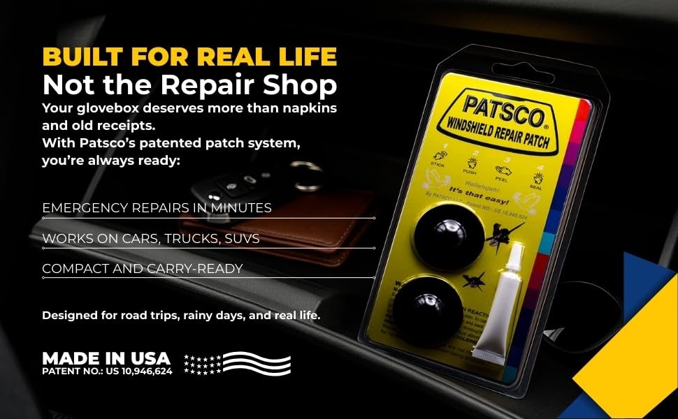 Windshield Chip Repair Patch (2pk) Innovation Through Simplicity, No