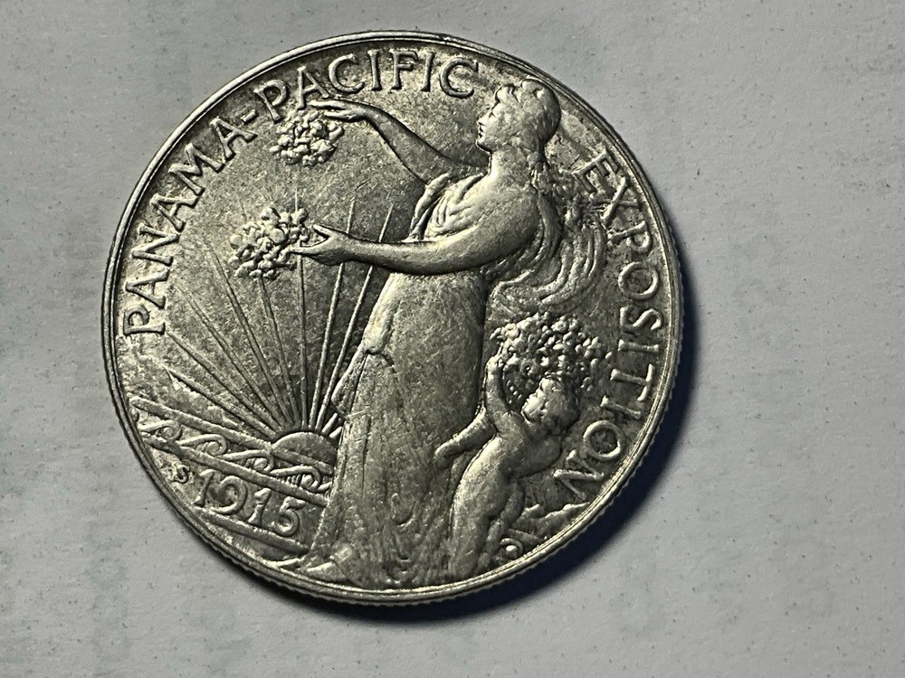 1915-S Silver Commemorative Pan-Pacific Ch.AU !!!
