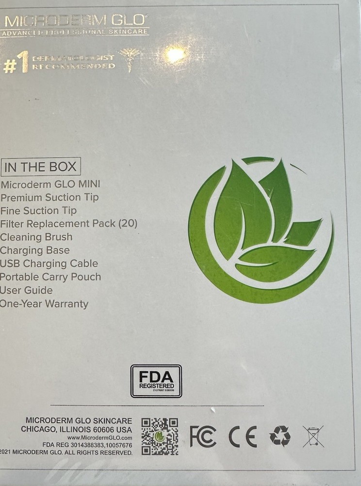 Microderm GLO Mini Device NIB Dermatologist Recommended