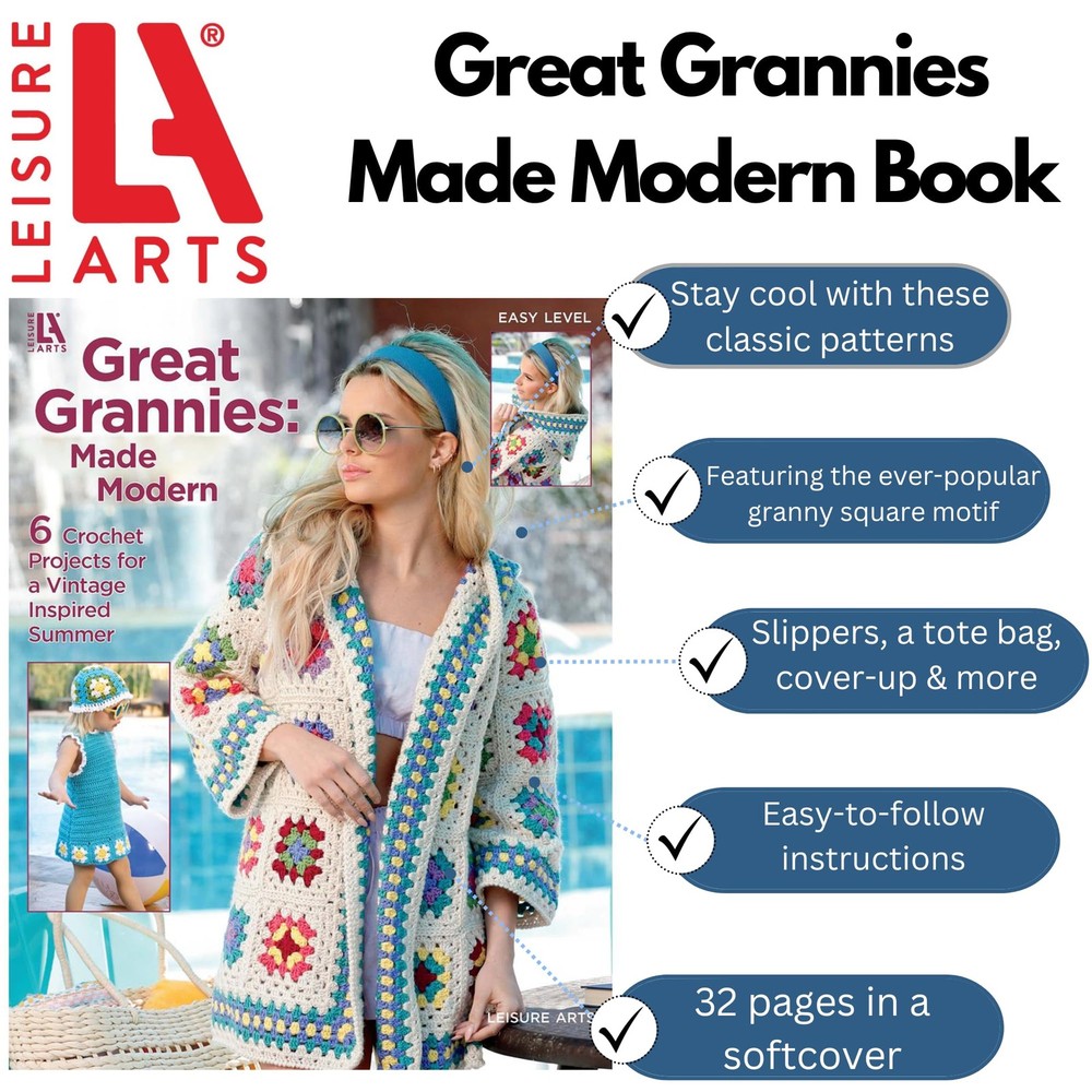 Great Grannies Made Modern Crochet Pattern Book Granny Square Projects