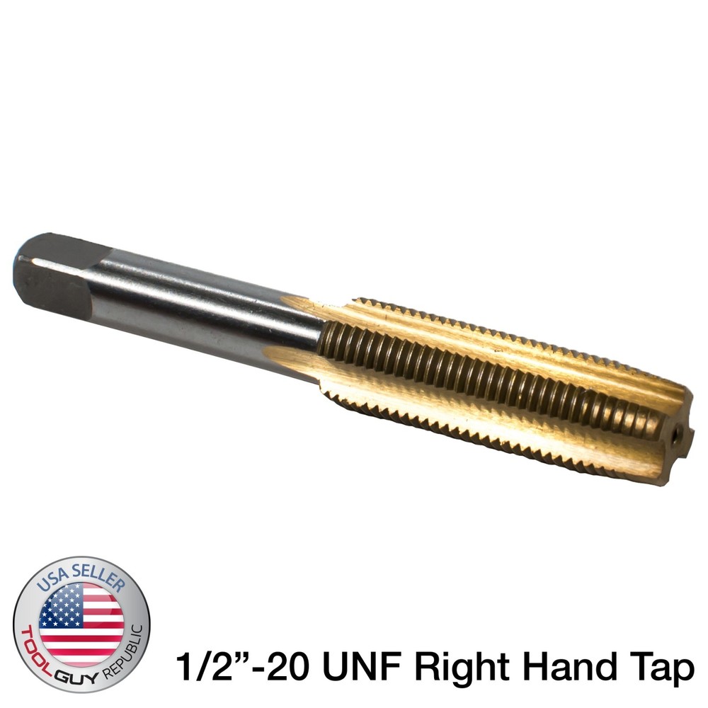 1/2"-20 UNF Right Hand Tap TiN Coated