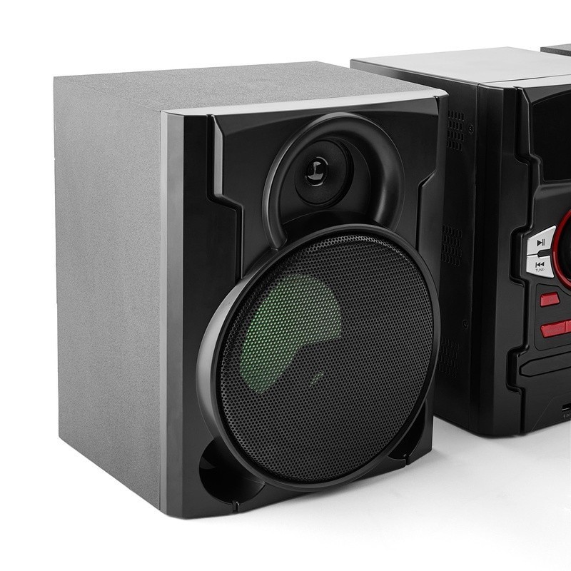 100W CD Stereo System Bluetooth USB Charging LED Light Effects Speakers
