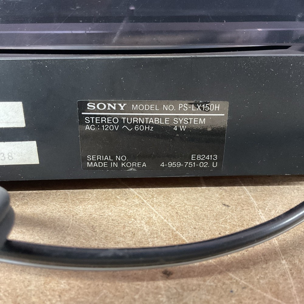 Sony Servo Controlled Automatic Stereo Turntable System PS-LX150H - Untested