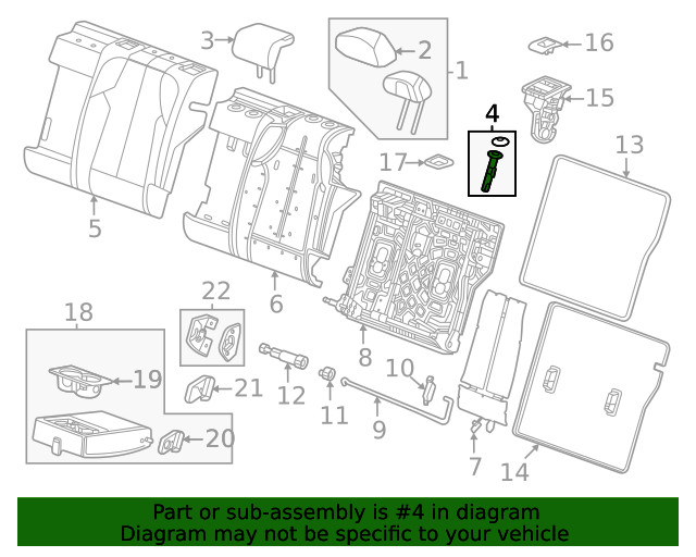 Genuine GM Headrest Guide 85040022