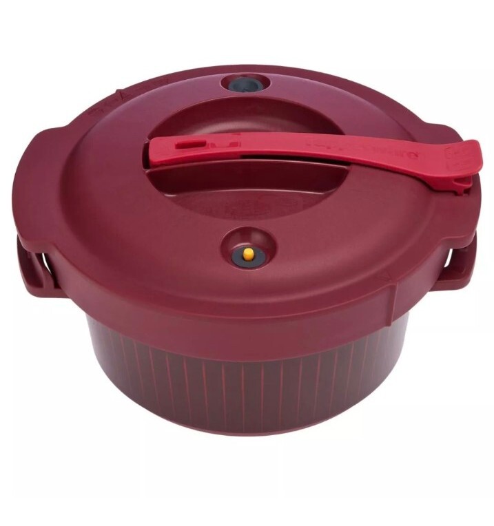 Tupperware Microwave 2-Quart Round Pressure Cooker-NEW