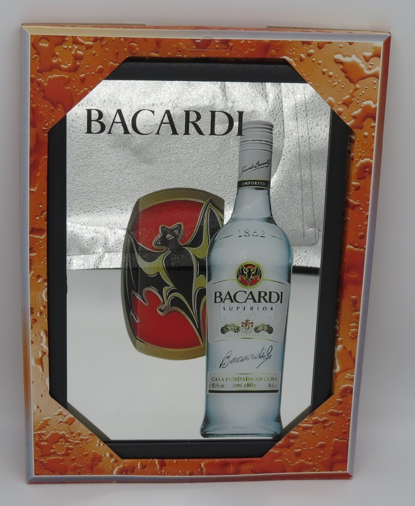Mirror BACARDI rum, pub/bar, mancave, home decoration