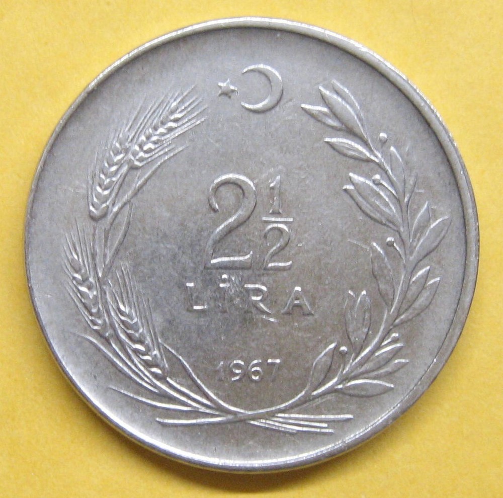 1967 Turkey (2 1/2) Lira Take a Look