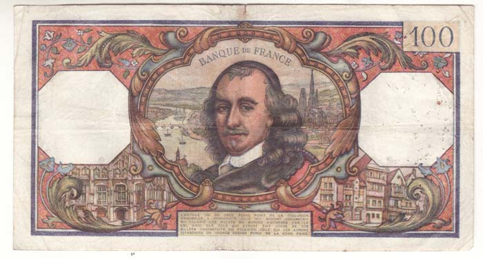100 Francs Corneille Note 02/12/1965 TTB - ( 249 *)