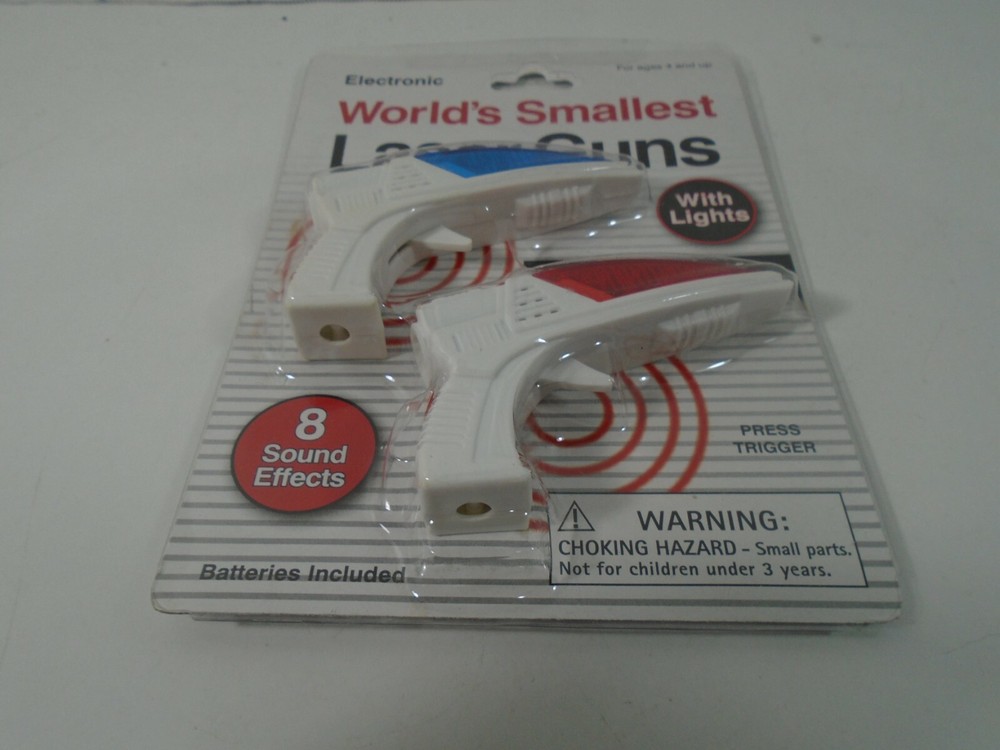 2012 WORLD'S SMALLEST--ELECTRONIC LASER GUNS (NEW)