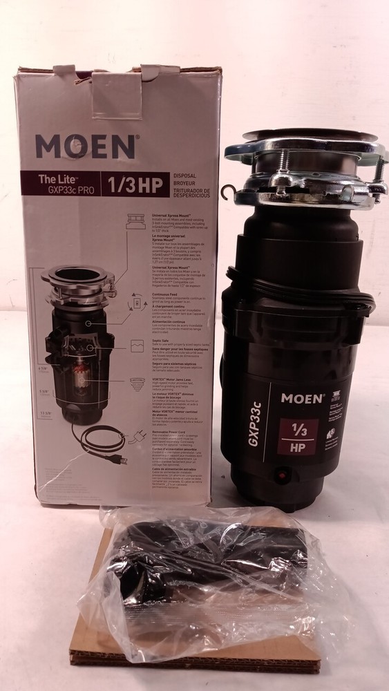 Moen GXP33C Pro 1/3 HP Garbage Disposal Lite Series