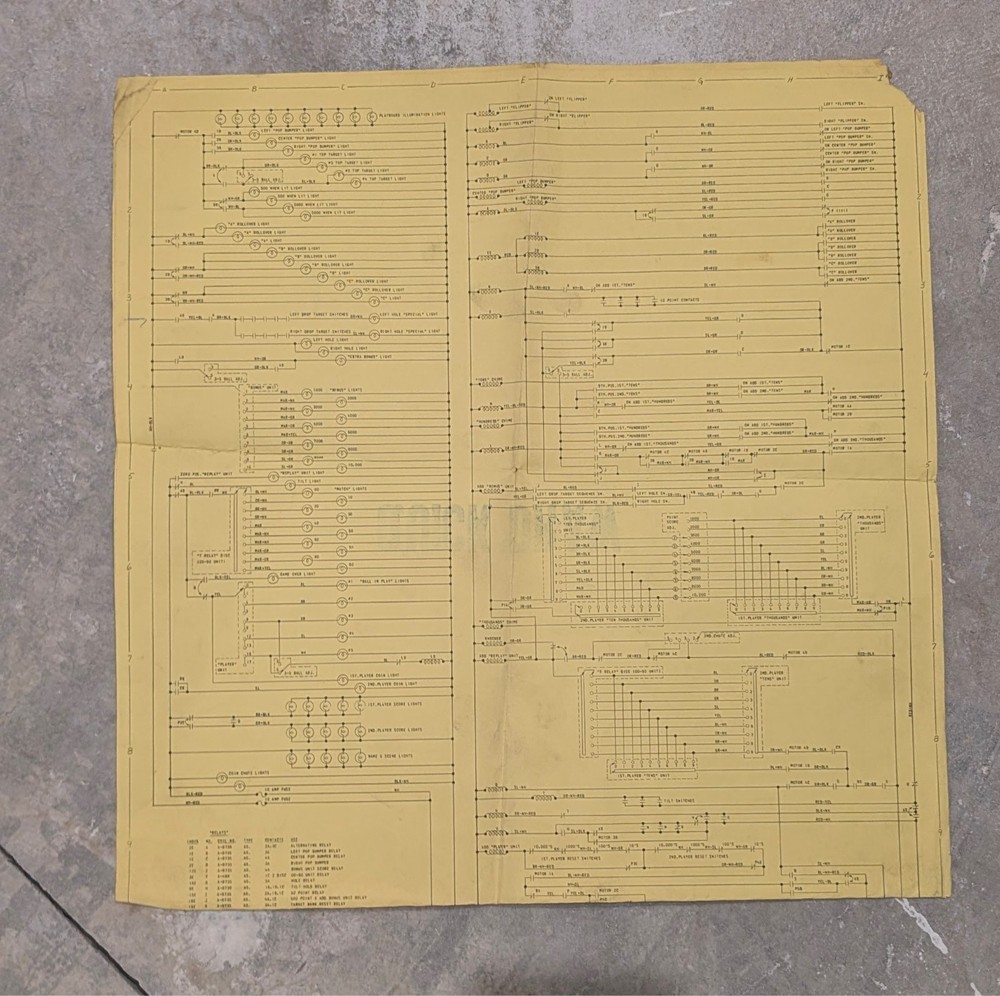 ORIGINAL Gottlieb QUICK DRAW Schematic with Procedures and Instructions manual