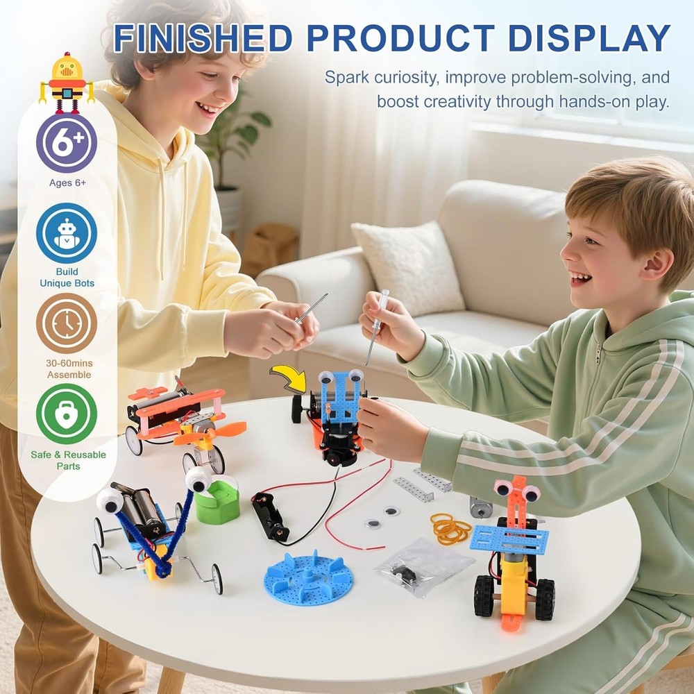 DIY STEM Kits for Kids,Robot Building Science Kits Engineering Projects