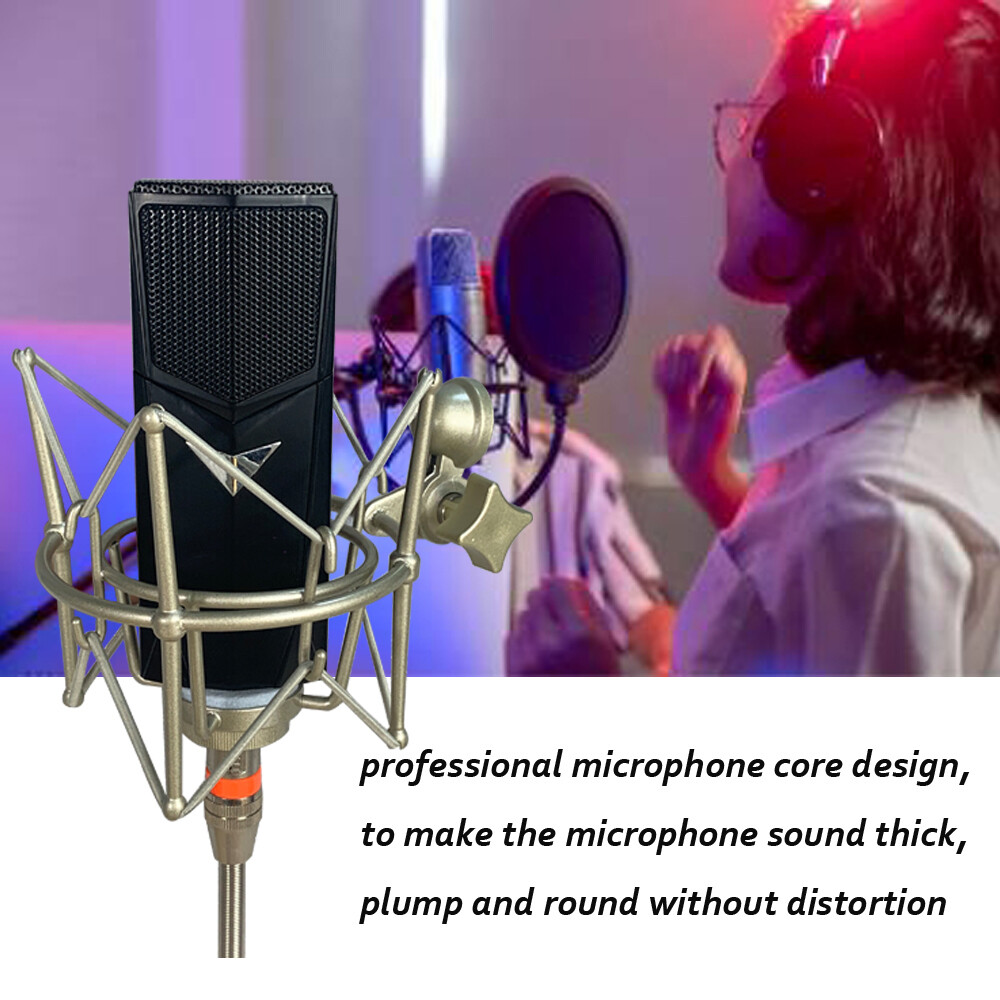 Studio Microphone Condenser Kit Complete For Live Recording Broadcast Microphone