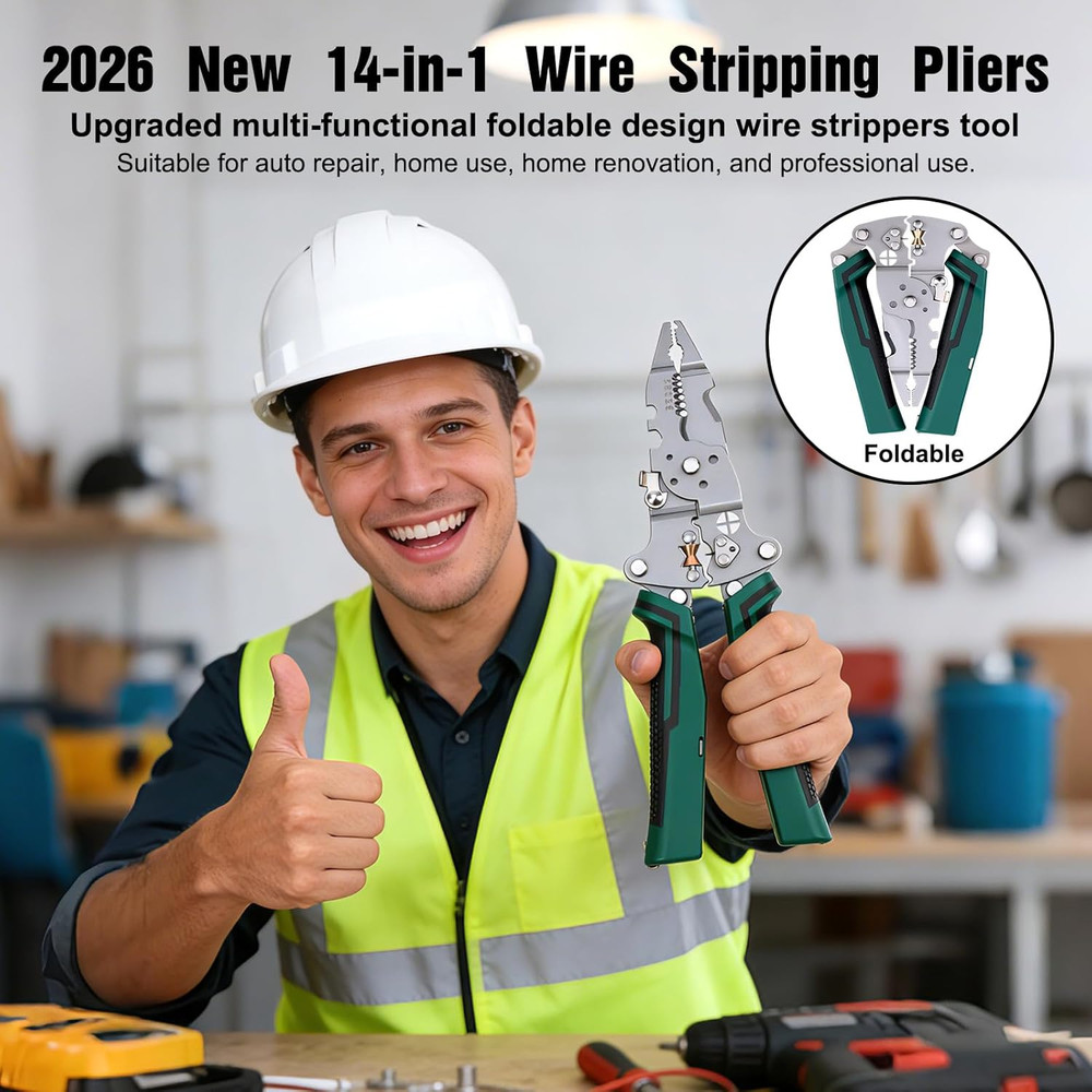 Multi-Function Foldable Wire Stripper Voltage Tester Professional Multi-Tool