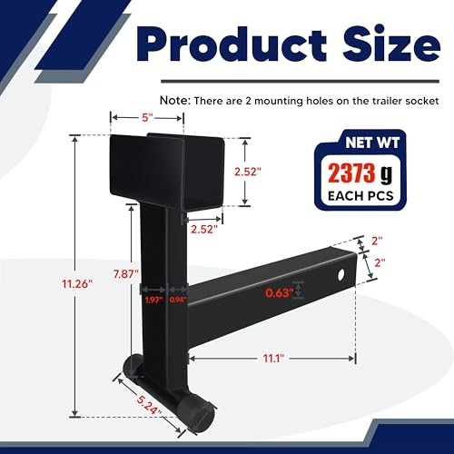 2" Non-Adjustable Trash Can Hauler Grabber with 2" Non-Adjustable Hitch