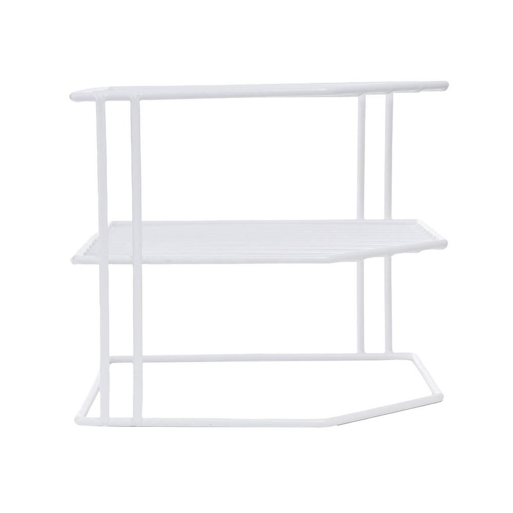 3x Practa 2 Tier Corner Shelf