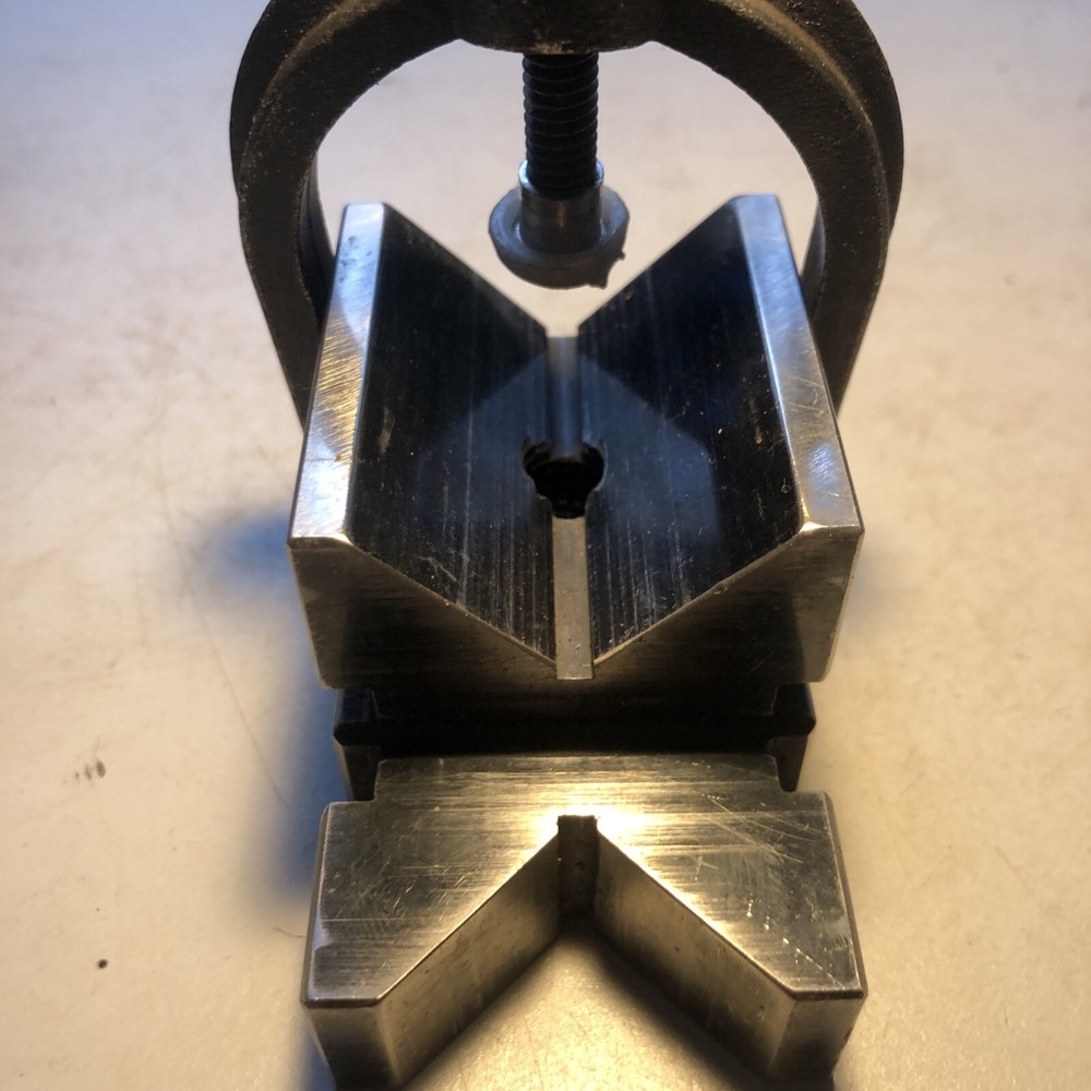 Tool Makers V Block With Clamp Double Sided V Block
