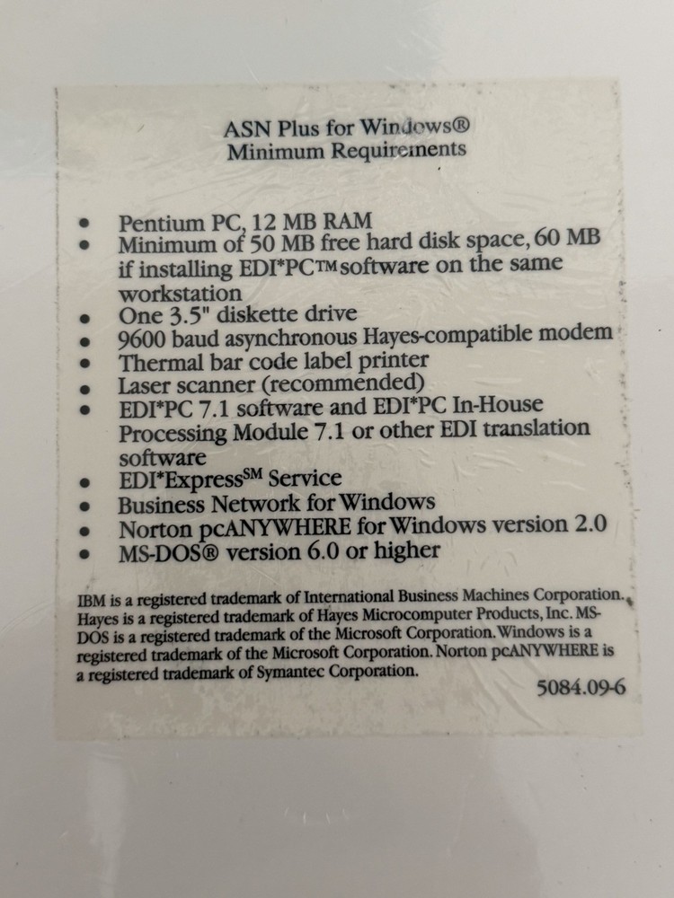 Vintage Software ASN Plus GE For Windows