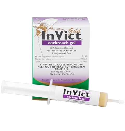 8 Tubes and 2 Plungers InVict German Roach Control Cockroach Bait